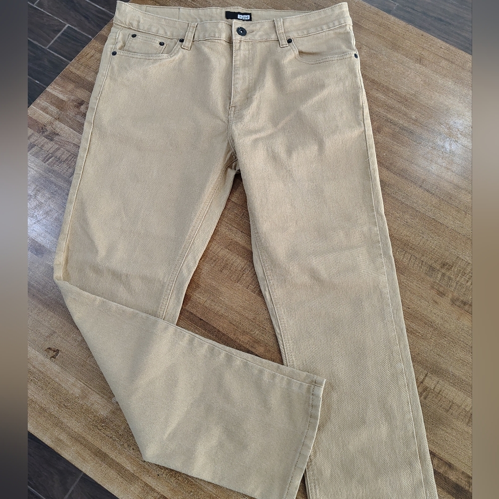 Hype Straight Denim Jeans Tan 36/30